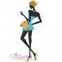 Shopping Lady-4 Embroidery Design Pattern-1