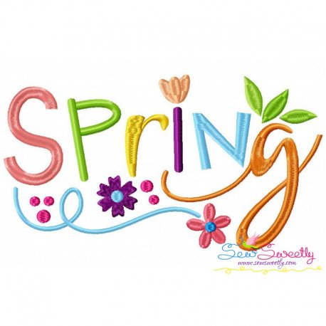 Spring Embroidery Design Pattern