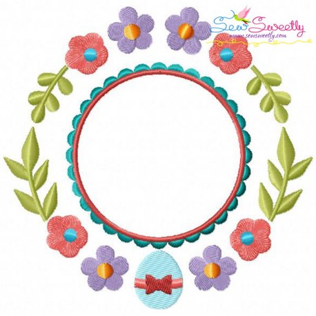 Easter Spring Frame Embroidery Design Pattern-1