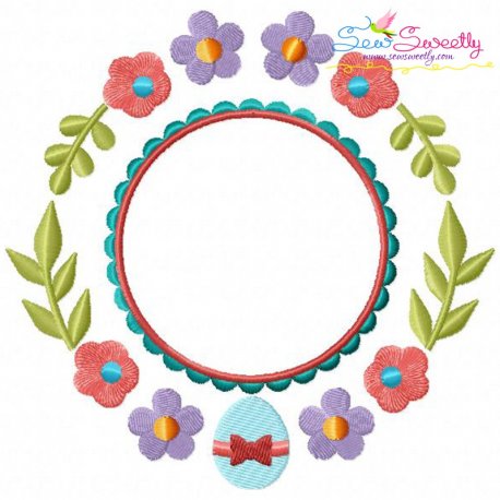 Easter Spring Frame Embroidery Design- 1