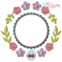 Easter Spring Frame Embroidery Design Pattern-1