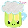 St.Patrick's Day Beer Kawaii Applique Design Pattern-1