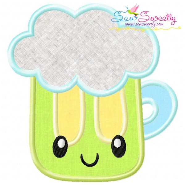 St.Patrick's Day Beer Kawaii Applique Design Pattern-1