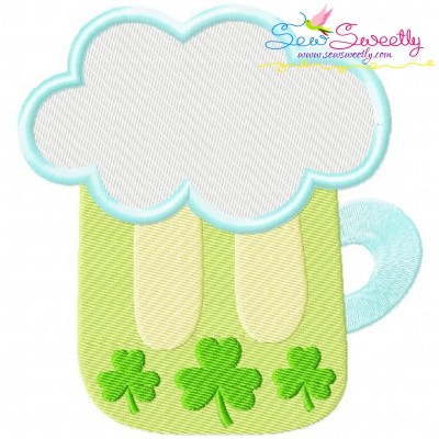 St.Patrick's Day Beer Embroidery Design Pattern-1