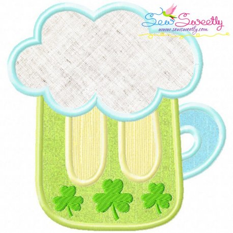 St.Patrick's Day Beer Applique Design- 1