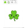 St.Patrick's Day Shamrock Kawaii Embroidery Design Pattern-2