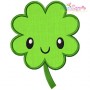 St.Patrick's Day Clover Kawaii Applique Design Pattern-1