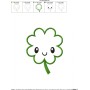 St.Patrick's Day Clover Kawaii Applique Design Pattern-2
