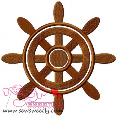 Ship Wheel Embroidery Design Pattern-1
