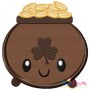 St.Patrick's Day Pot of Gold Kawaii Embroidery Design Pattern-1