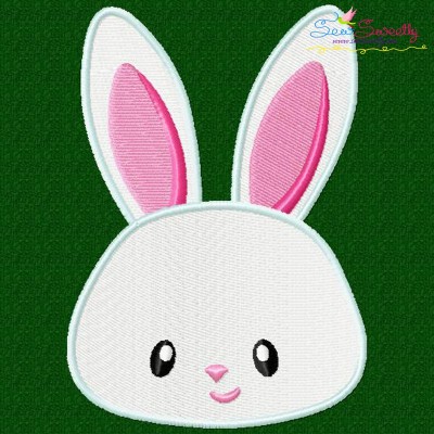 Easter Bunny Face Boy Embroidery Design Pattern-1