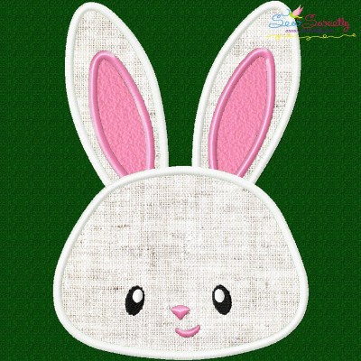 Easter Bunny Face Boy Applique Design Pattern-1