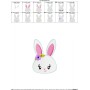 Easter Bunny Face Girl Embroidery Design Pattern-2