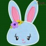 Easter Bunny Face Girl Applique Design Pattern-1