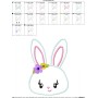 Easter Bunny Face Girl Applique Design Pattern-2
