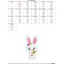 Easter Bunny Girl Carrot Embroidery Design Pattern-2