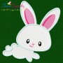 Easter Bunny Boy Jumping Embroidery Design Pattern-1