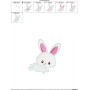 Easter Bunny Boy Jumping Embroidery Design Pattern-2
