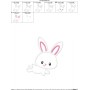 Easter Bunny Boy Jumping Applique Design Pattern-2