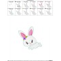 Easter Bunny Girl Jumping Embroidery Design Pattern-2
