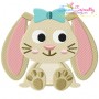 Easter Sitting Bunny Girl Embroidery Design Pattern-1