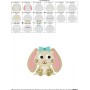 Easter Sitting Bunny Girl Embroidery Design Pattern-2