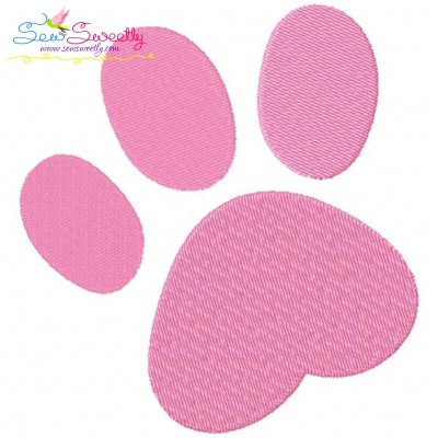 Easter Bunny Paw Print Embroidery Design Pattern-1