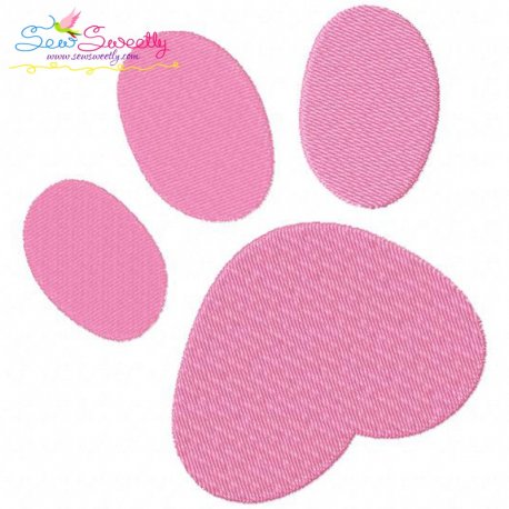 Easter Bunny Paw Print Embroidery Design- 1