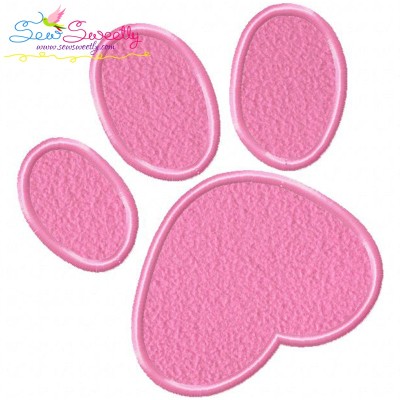 Easter Bunny Paw Print Applique Design Pattern-1