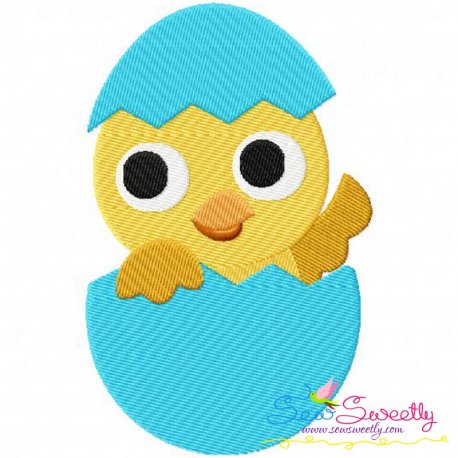 Easter Chick Egg Embroidery Design- 1