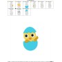 Easter Chick Egg Embroidery Design Pattern-2