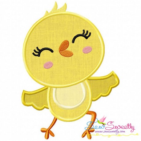 Dancing Chick Applique Design Pattern-1