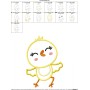 Dancing Chick Applique Design Pattern-2