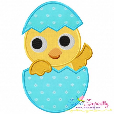 Easter Chick Egg Applique Design Pattern