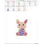 Easter Bunny With Egg-2 Embroidery Design Pattern-2