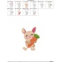 Easter Bunny With Carrot Embroidery Design Pattern-2