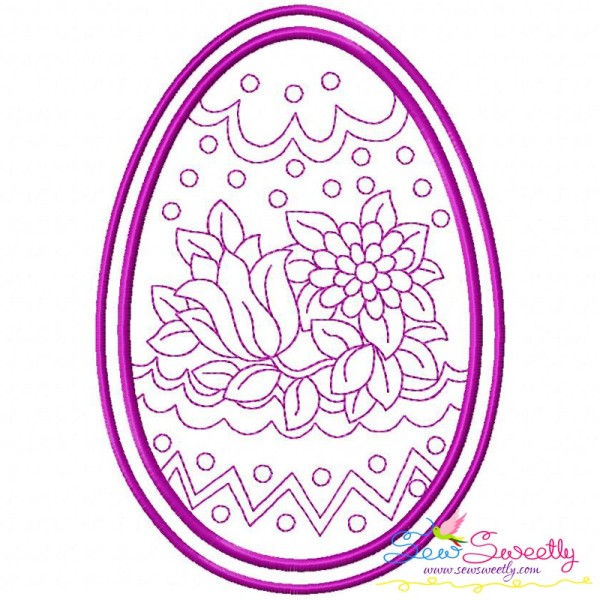 Bean Stitch Artistic Easter Egg Embroidery Design-10-1