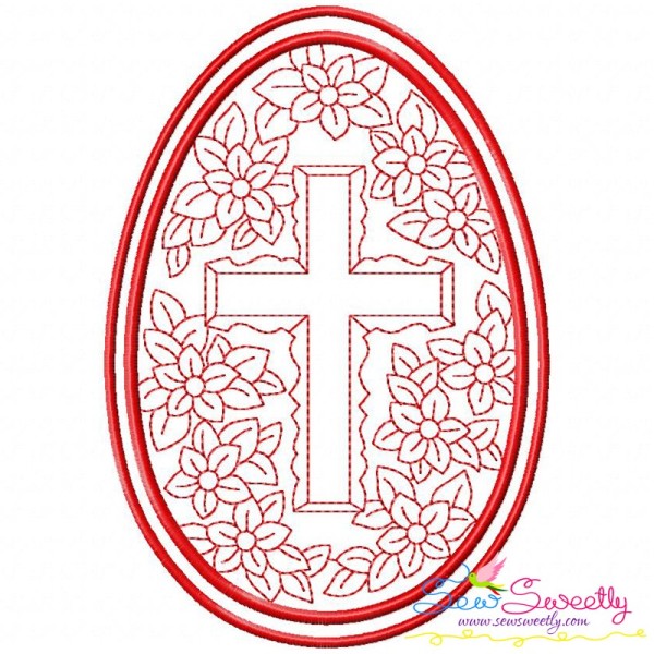 Bean Stitch Artistic Easter Egg Embroidery Design-9-1