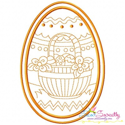 Bean Stitch Artistic Easter Egg Embroidery Design-8-1