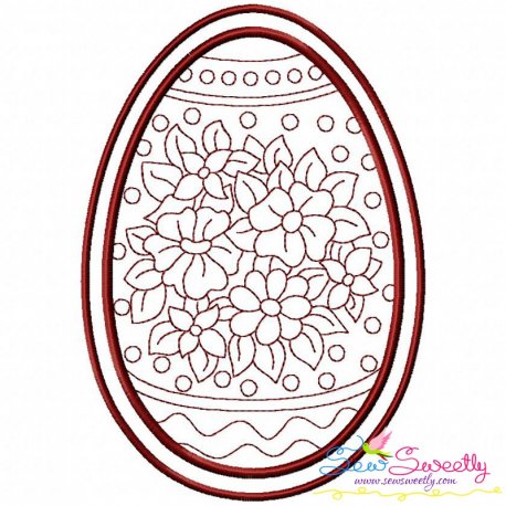 Bean Stitch Artistic Easter Egg Embroidery Design-6-1