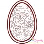 Bean Stitch Artistic Easter Egg Embroidery Design-6-1