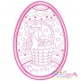 Bean Stitch Artistic Easter Egg Embroidery Design-4-1