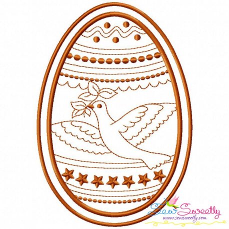 Bean Stitch Artistic Easter Egg Embroidery Design-3