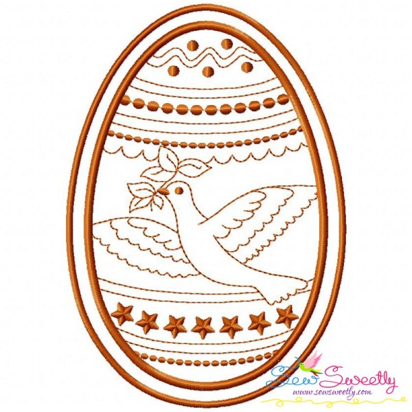 Bean Stitch Artistic Easter Egg Embroidery Design-3-1