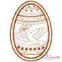 Bean Stitch Artistic Easter Egg Embroidery Design-3-1