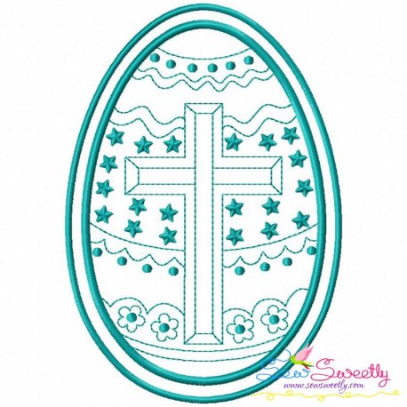 Bean Stitch Artistic Easter Egg Embroidery Design-2