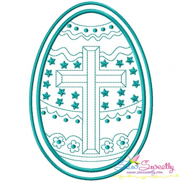 Bean Stitch Artistic Easter Egg Embroidery Design-2-1