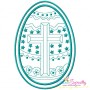 Bean Stitch Artistic Easter Egg Embroidery Design-2-1