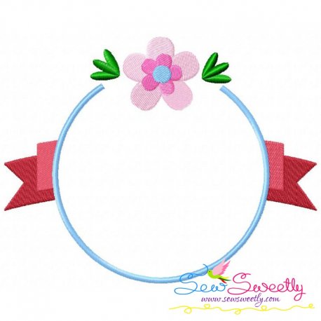Summer Flower Frame-9 Embroidery Design Pattern