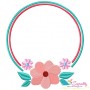 Summer Flower Frame-4 Embroidery Design Pattern-1